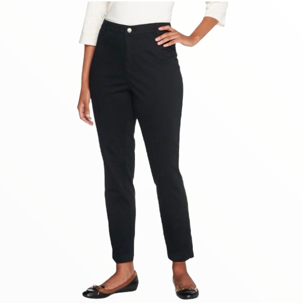 LIZ CLAIBORNE Jackie Straight Leg Career Trousers Black Size 8